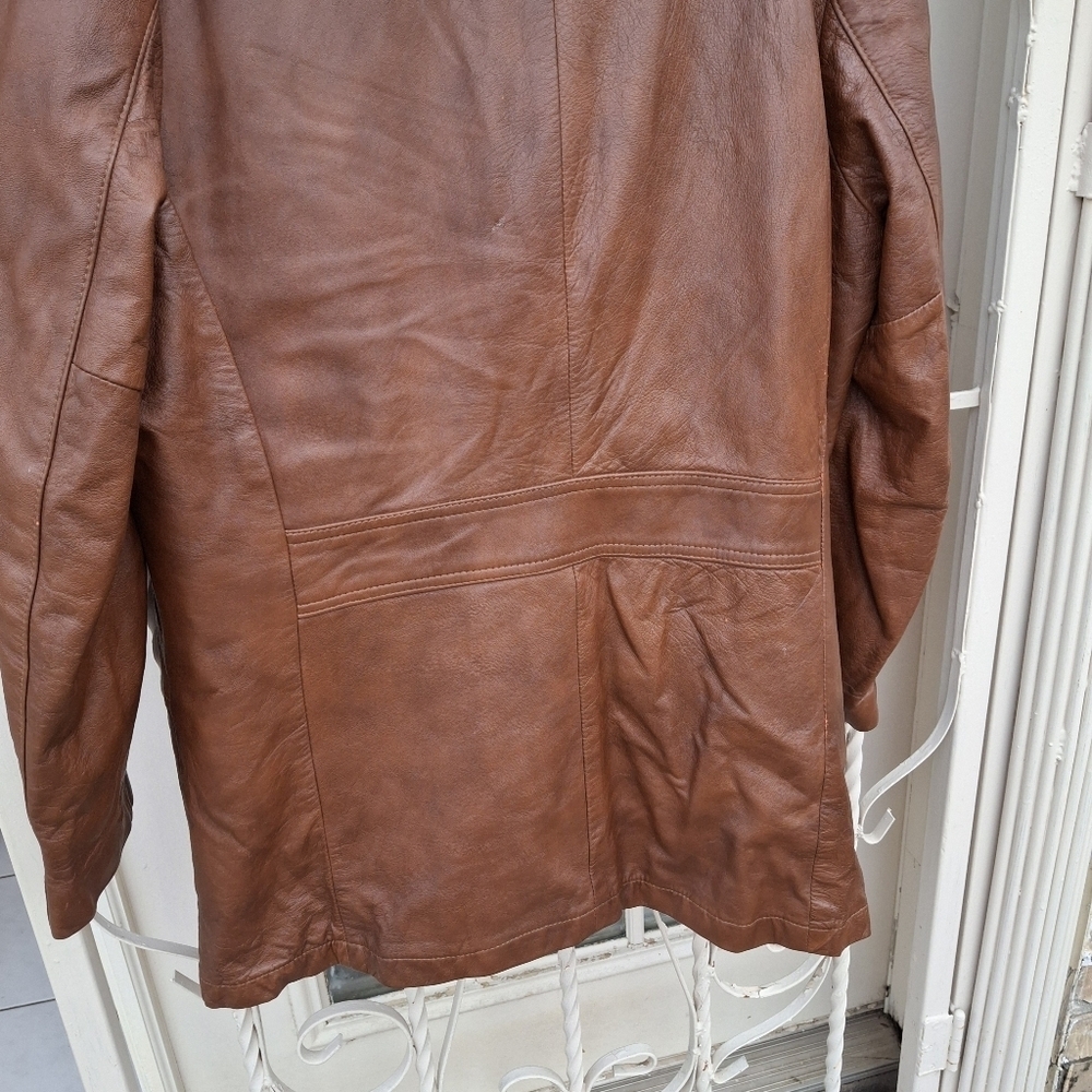 Vintage Cabretta Angel Skin by Grais Leather Vest Lined Jacket Men Size 42L - Picture 8 of 16